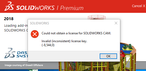 invalid inconsistent license key solidworks certification